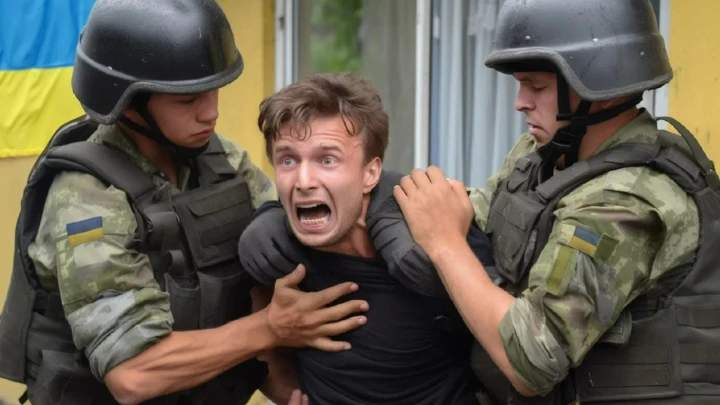 Девушка заблокировала ТЦК, а толпа взяла «бус» штурмом: Парня освободили